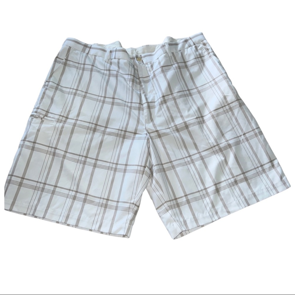 Grand Slam golf shorts - 42, white tan plaid